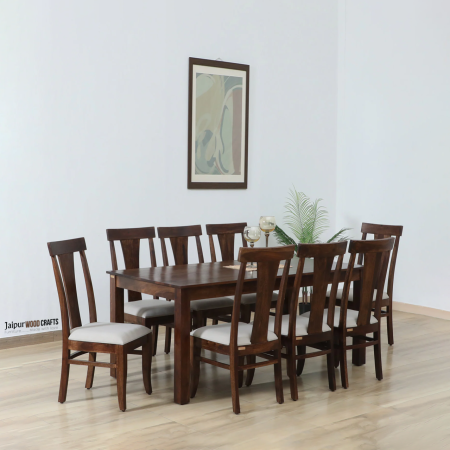 Kentan Sheesham Wood 8 Seater Dining Set Provincial Teak Finish